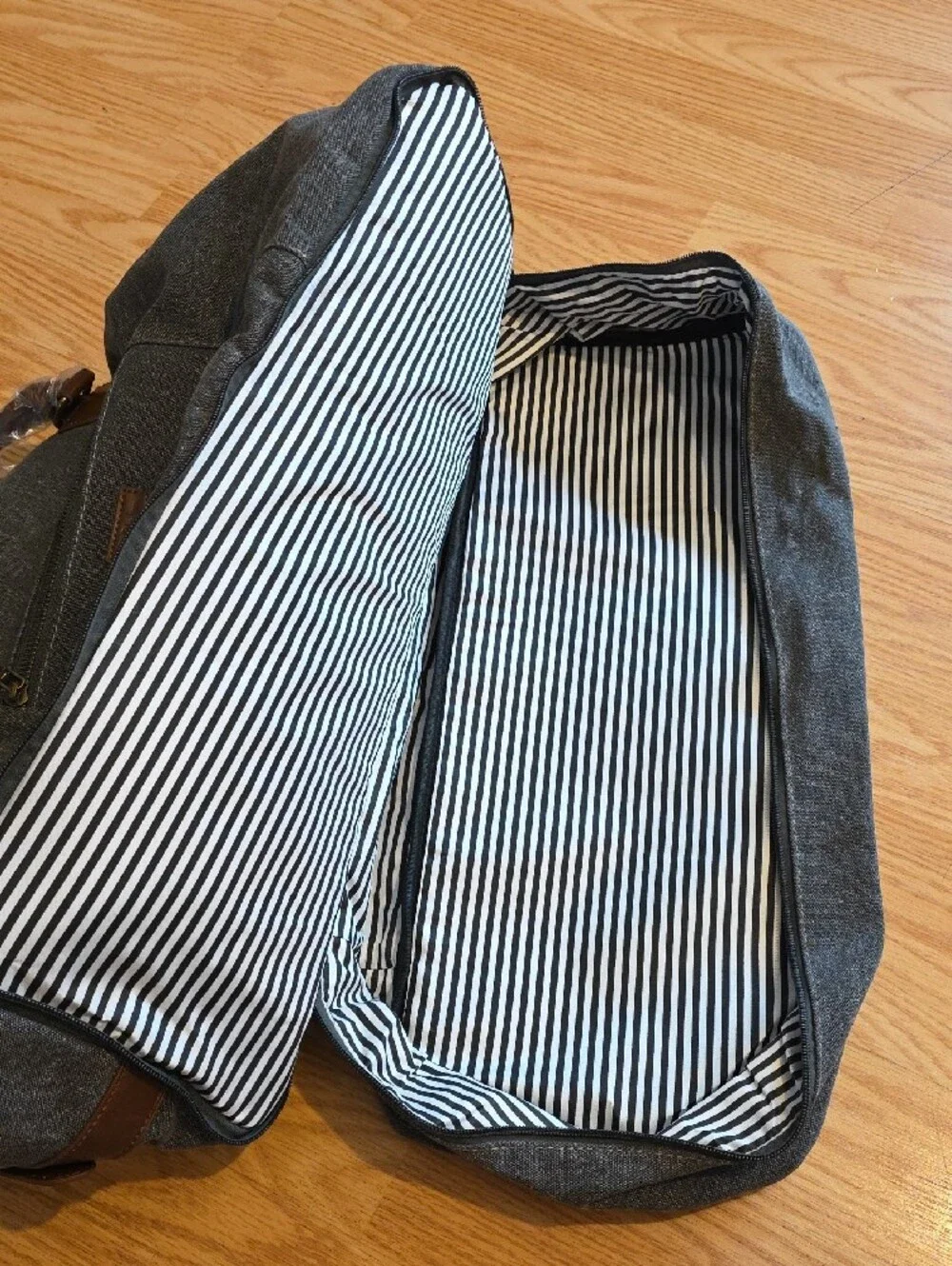 Canvas Weekender Gray Travel Duffle Bag